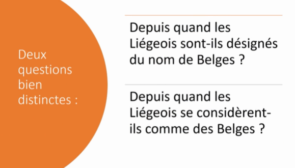 Conférences histoire de Liège : Depuis quand les Liégeois sont-ils des Belges ?