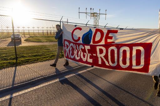 Une manifestation à Bierset en clôture de l'action "Code Rouge" à Liège Airport
