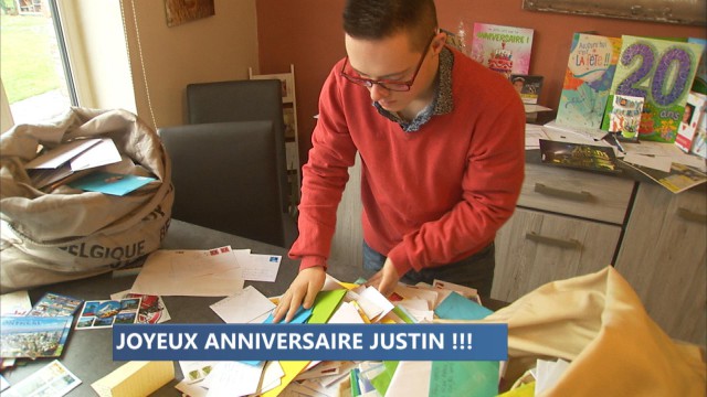 10.000 cartes d'anniversaire pour les 20 ans de Justin !