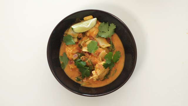 V&R: Curry de poulet, mangue et courgettes