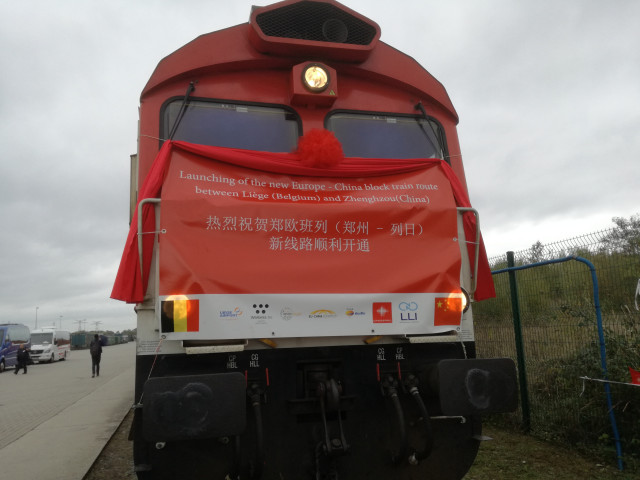 Départ d'un premier train de fret entre Liège et la Chine