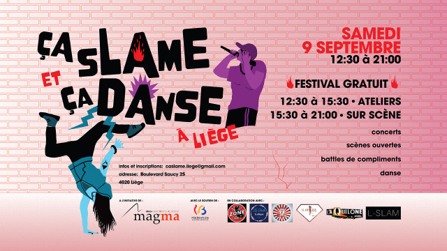 Deuxième édition du festival "ça slame et ça danse à Liège" le samedi 9 septembre 