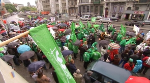 Liège : manifestation des maisons de justice