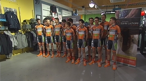 Cyclisme : l'équipe Color Code en visite chez son sponsor à Haccourt