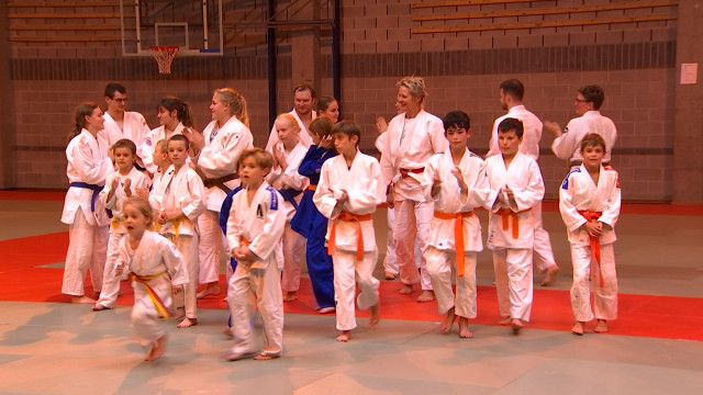 Ingrid Berghmans à Ouffet pour un entraînement de judo