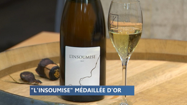 Le crémant 'L'Insoumise' de Vin de Liège joliment primé