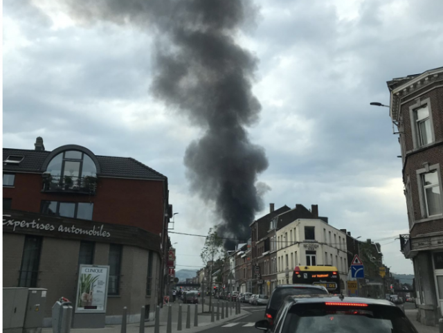 Liège : important incendie rue Gretry. Les premières images 