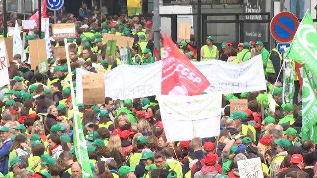 Mobilisation forte pour la manifestation des enseignants à Liège 